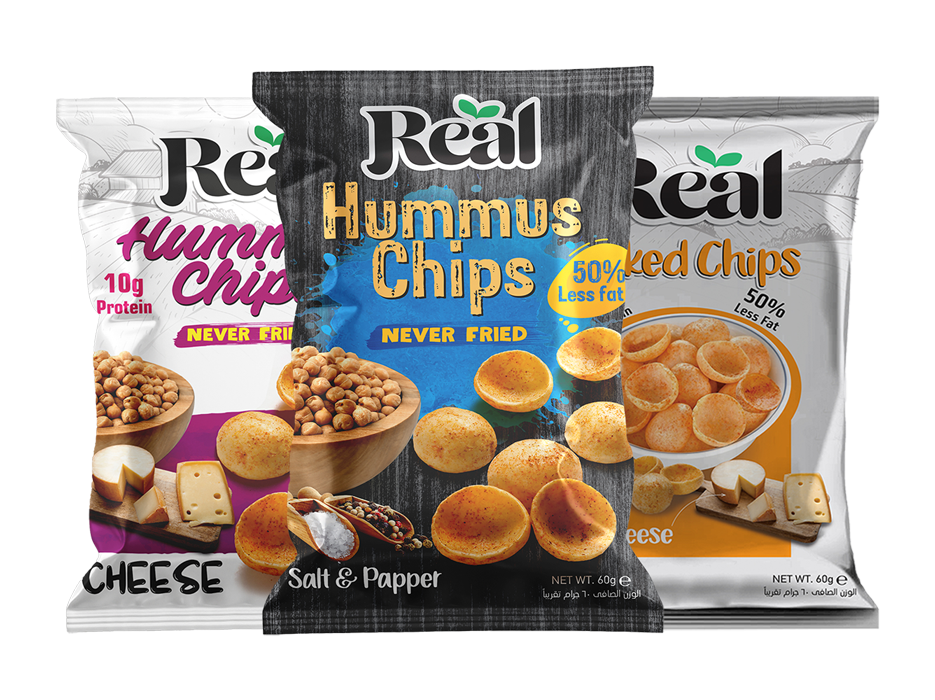 Real Nutrition Protien Cereal, Hummus Chips, Lental Chips, Potato